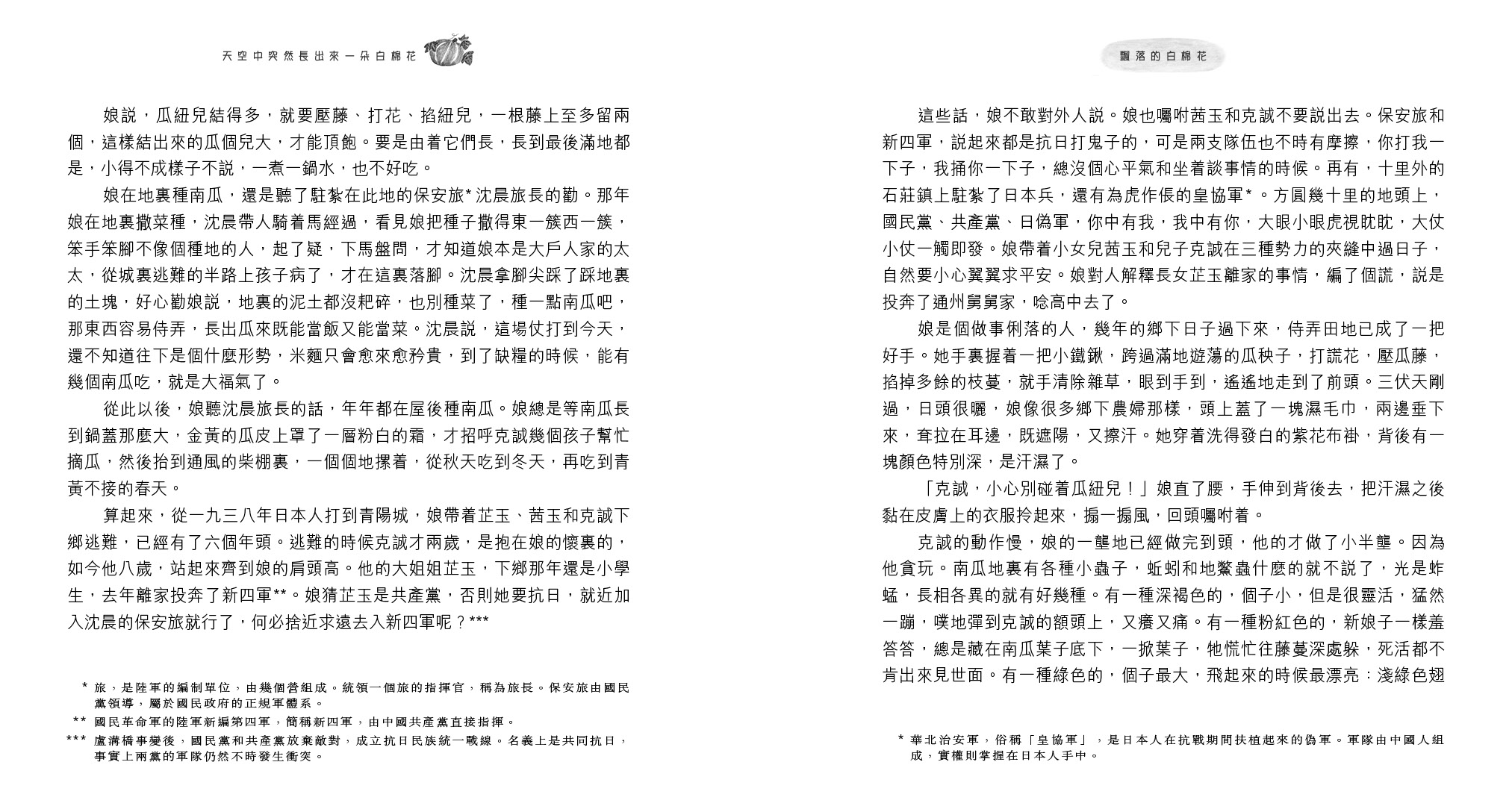 飄落的白棉花